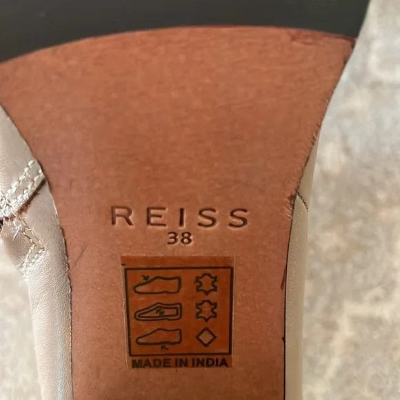 New. Reiss Casey Leather Square Toe Heel Boot size 7 US - Picture 8 of 9